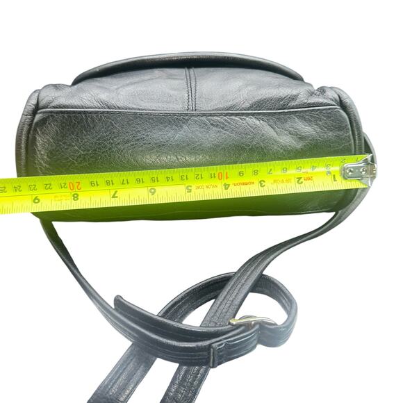 Wilsons Leather Black Genuine Leather Crossbody Shoulder Bag Small Purse - Picture 5 of 12